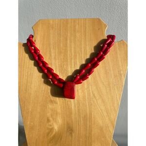 Coral Rojo Necklace From Mexico
